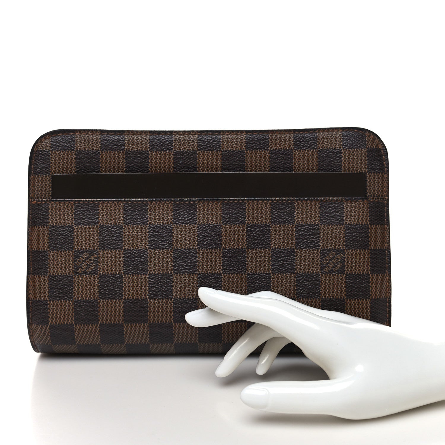 Louis Vuitton Damier Ebene Pochette Saint Louis Clutch 2 of 9