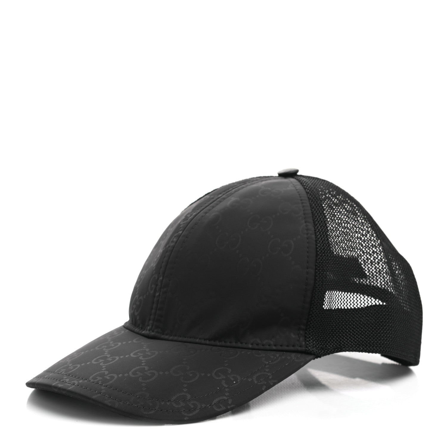 Gucci Nylon Monogram Baseball Hat M Black 1 of 9