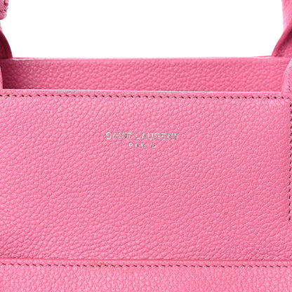 Saint Laurent Grained Calfskin Small Cabas Rive Gauche Rose Clair 12 of 18
