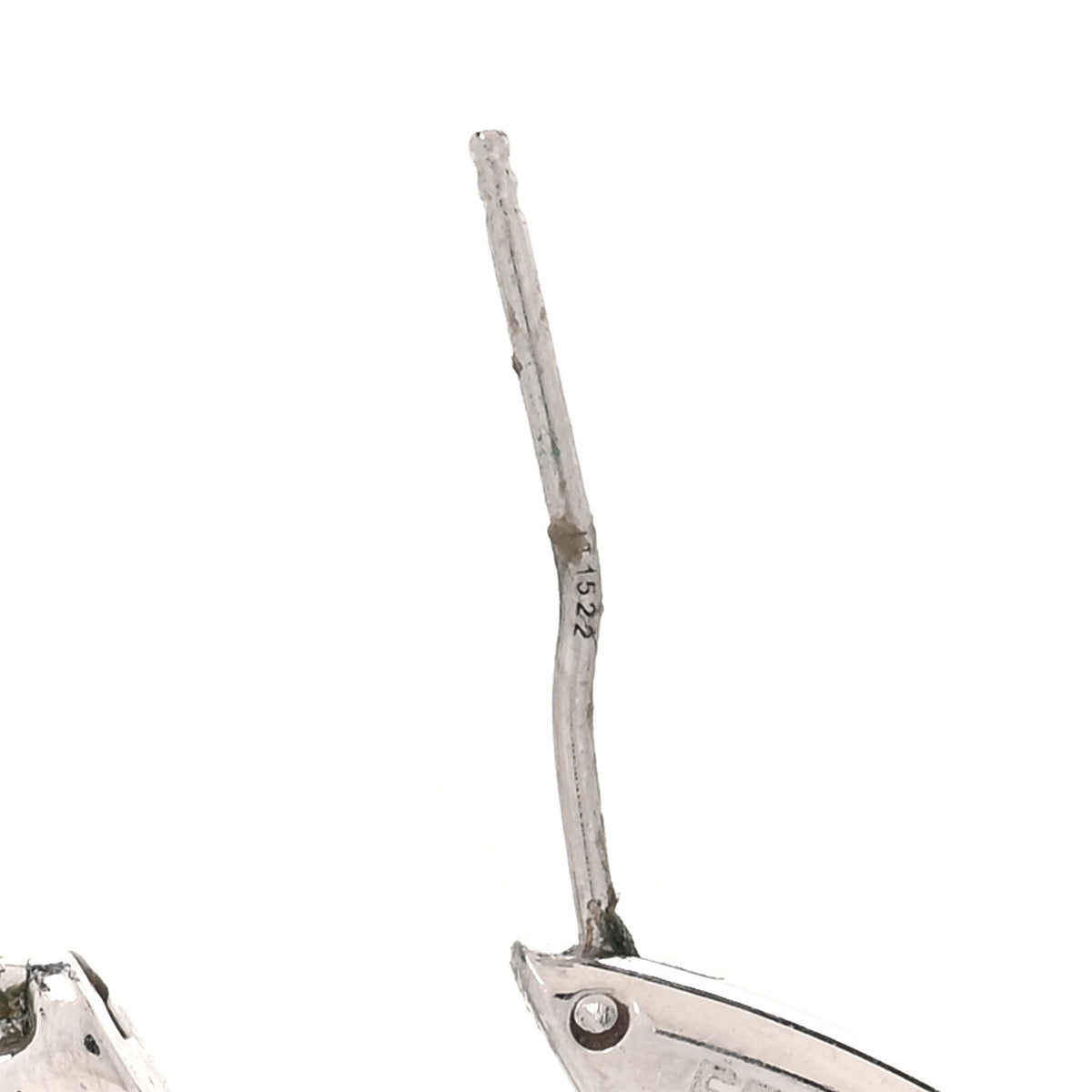Metal FF Hoop Earrings Gold Silver
