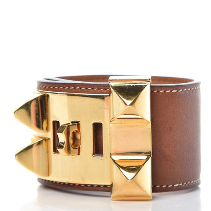Hermes Barenia Collier de Chien CDC Bracelet S Fauve 3 of 10