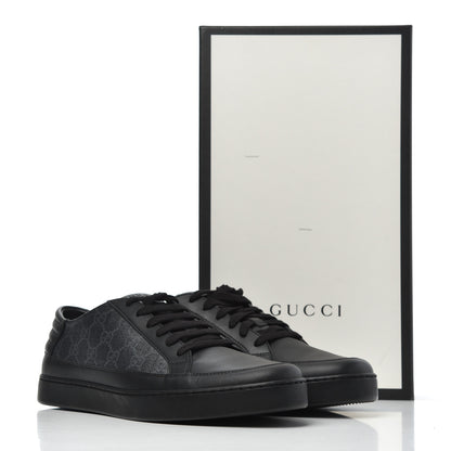 Gucci GG Supreme Monogram Mens Low Top Sneakers 10 Black 9 of 9