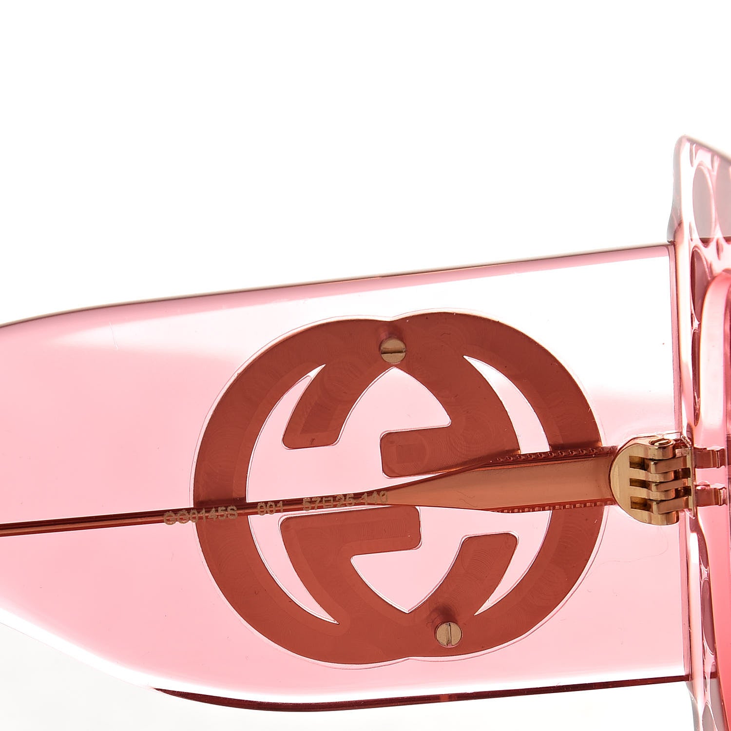 Gucci Acetate Crystal Oversize Sunglasses GG0148S Pink 5 of 7