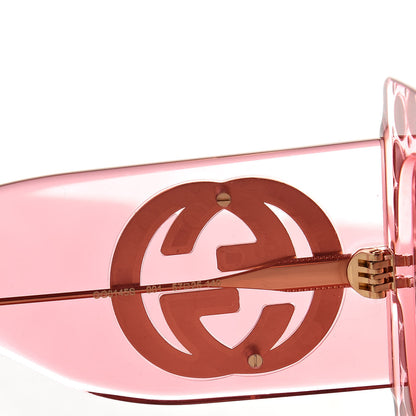 Gucci Acetate Crystal Oversize Sunglasses GG0148S Pink 5 of 7