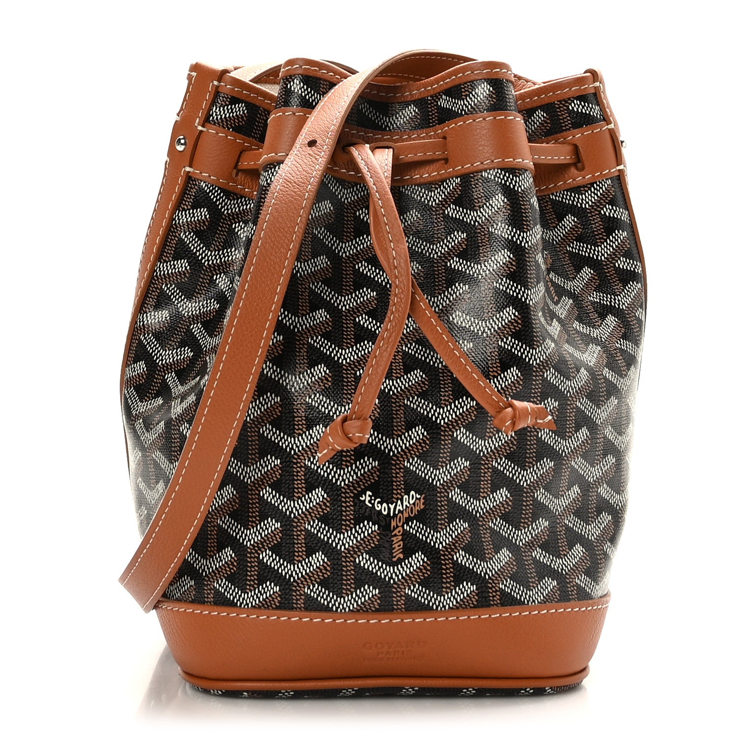 Goyard Goyardine Petit Flot Bucket Bag PM Black Gold 1 of 9