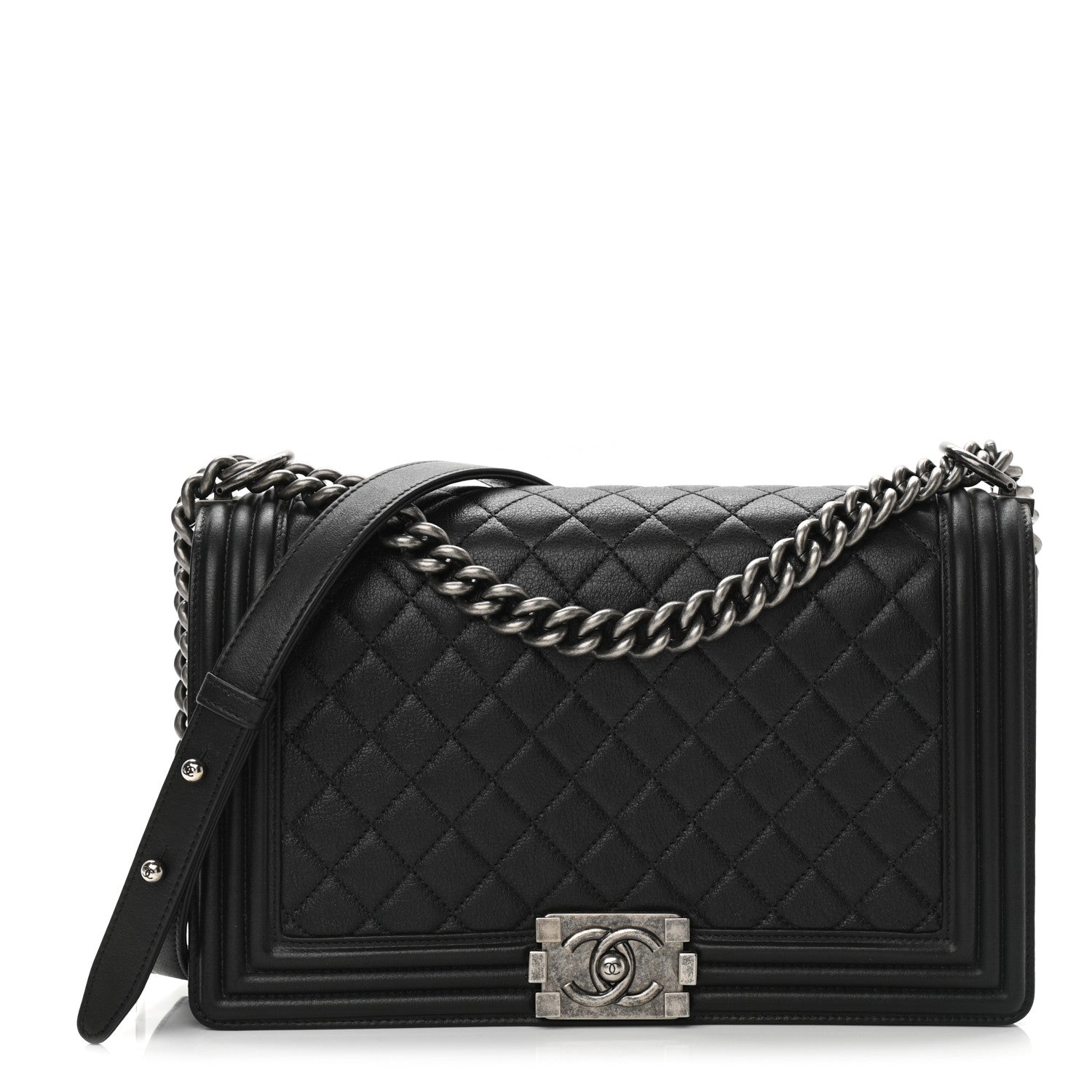 Chanel Calfskin Quilted New Medium Boy Flap Black 1 of 10