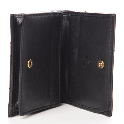 Gucci Calfskin Matelasse GG Marmont Card Case Wallet Black 5 of 7
