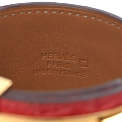 Hermes Shiny Alligator Collier De Chien CDC Bracelet S Bougainvillea 3 of 4