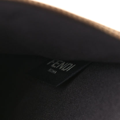 Fendi Vitello King Logo Embossed Medium Flat Pouch Cuoio 8 of 17
