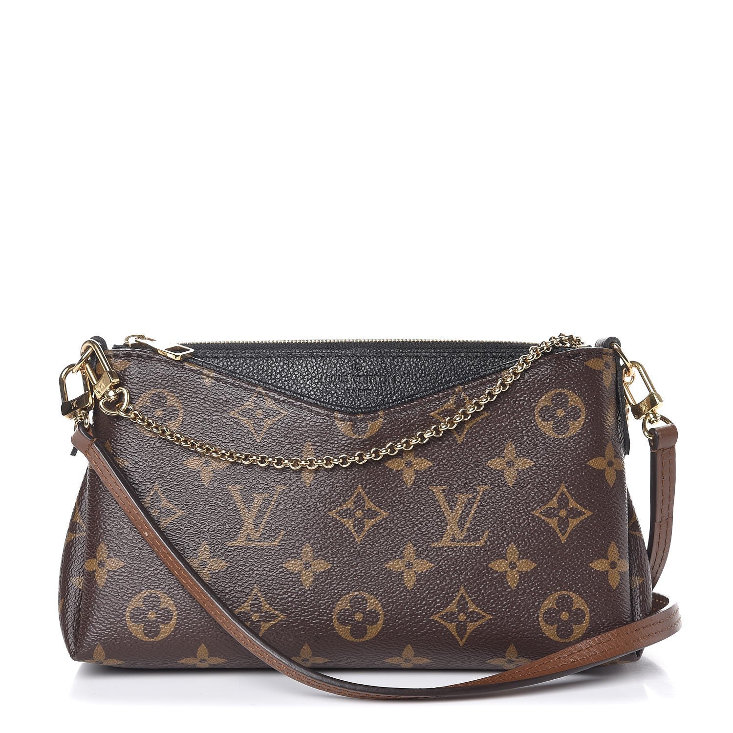 Louis Vuitton Monogram Pallas Clutch Black 1 of 7