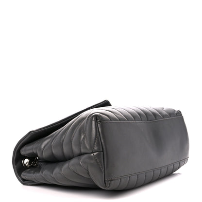 Saint Laurent Calfskin Y Quilted Monogram Medium Loulou Chain Satchel Earth 4 of 12