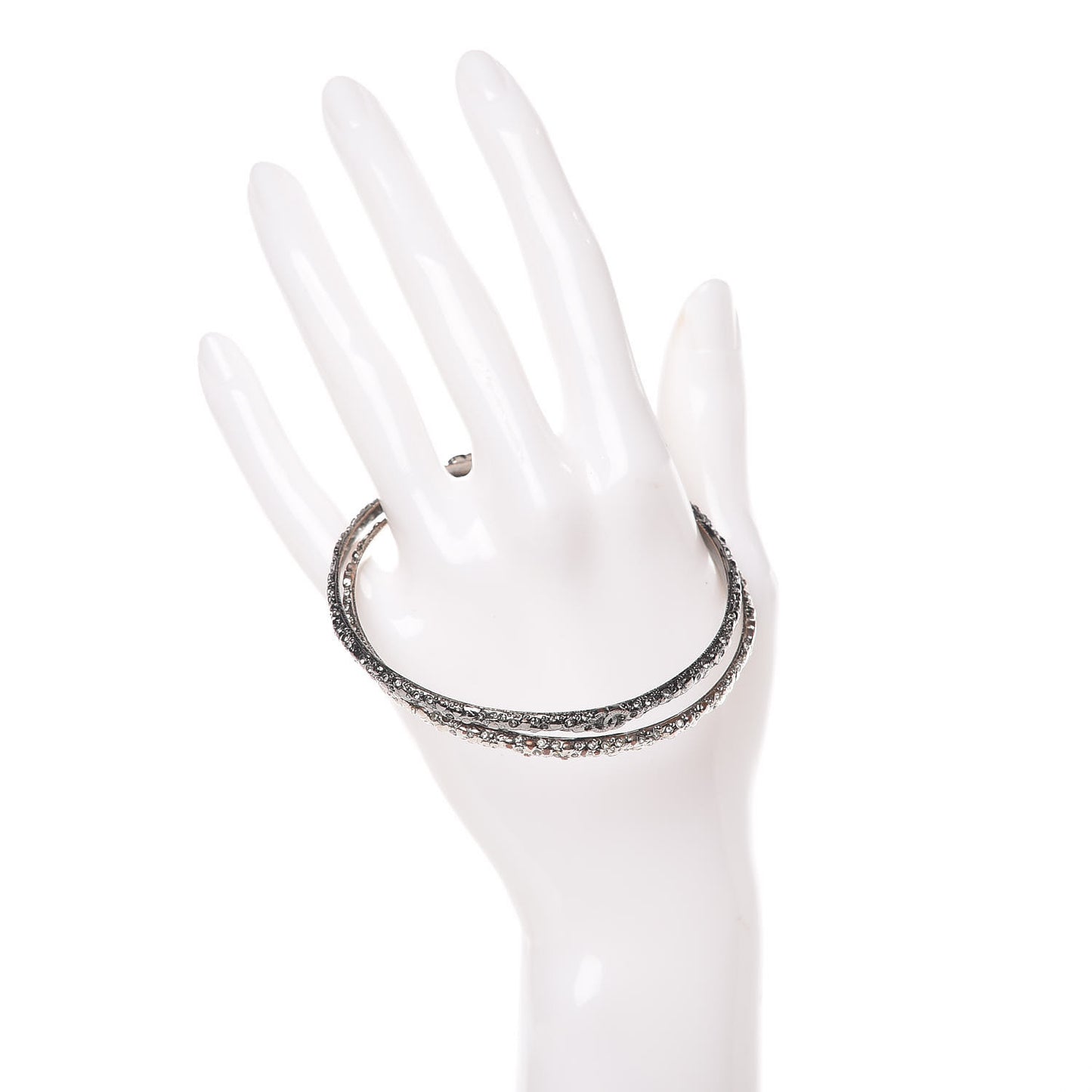 Ruthenium Crystal CC Bangle Set of 2