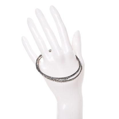 Chanel Ruthenium Crystal CC Bangle Set of 2 2 of 4
