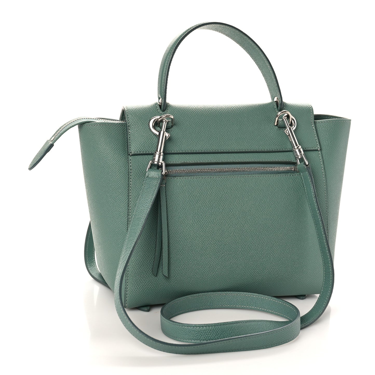Grained Calfskin Micro Belt Bag Celadon