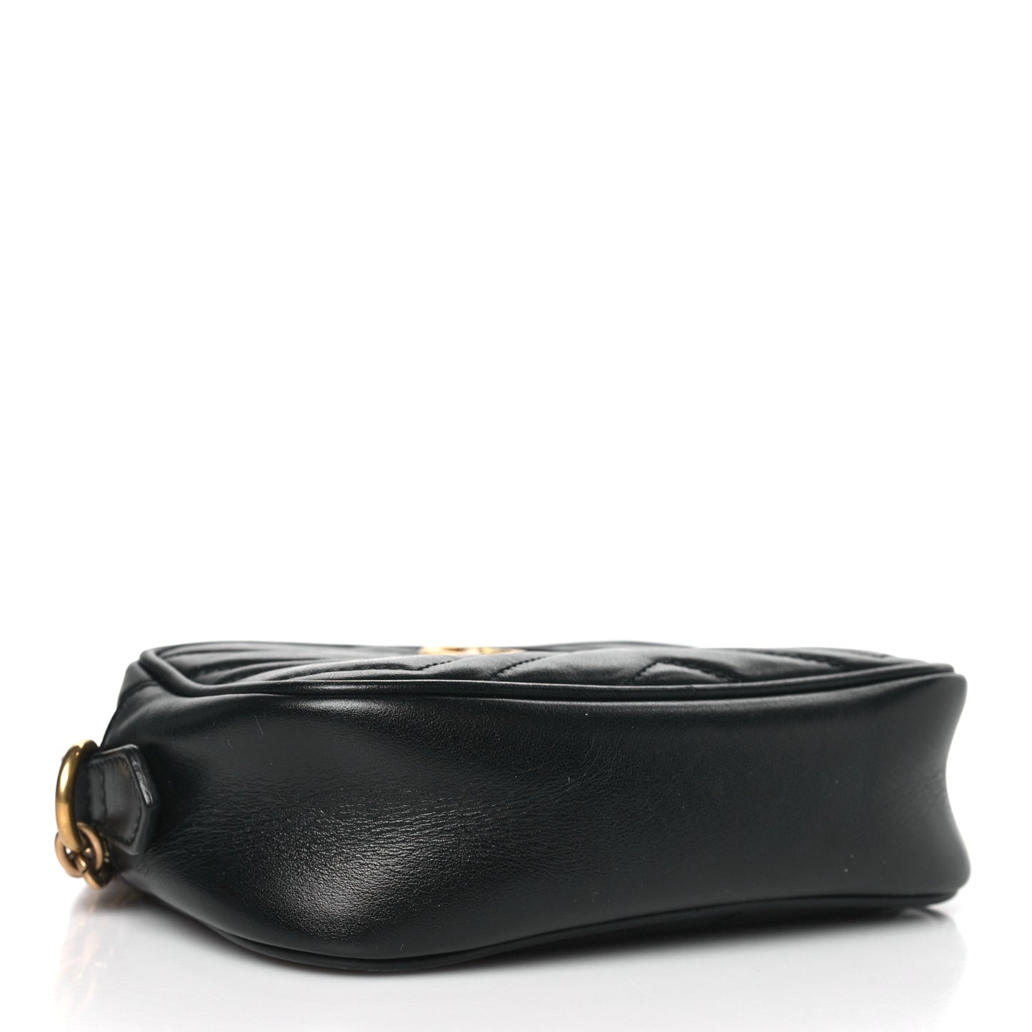 Calfskin Matelasse Mini GG Marmont Chain Shoulder Bag Black