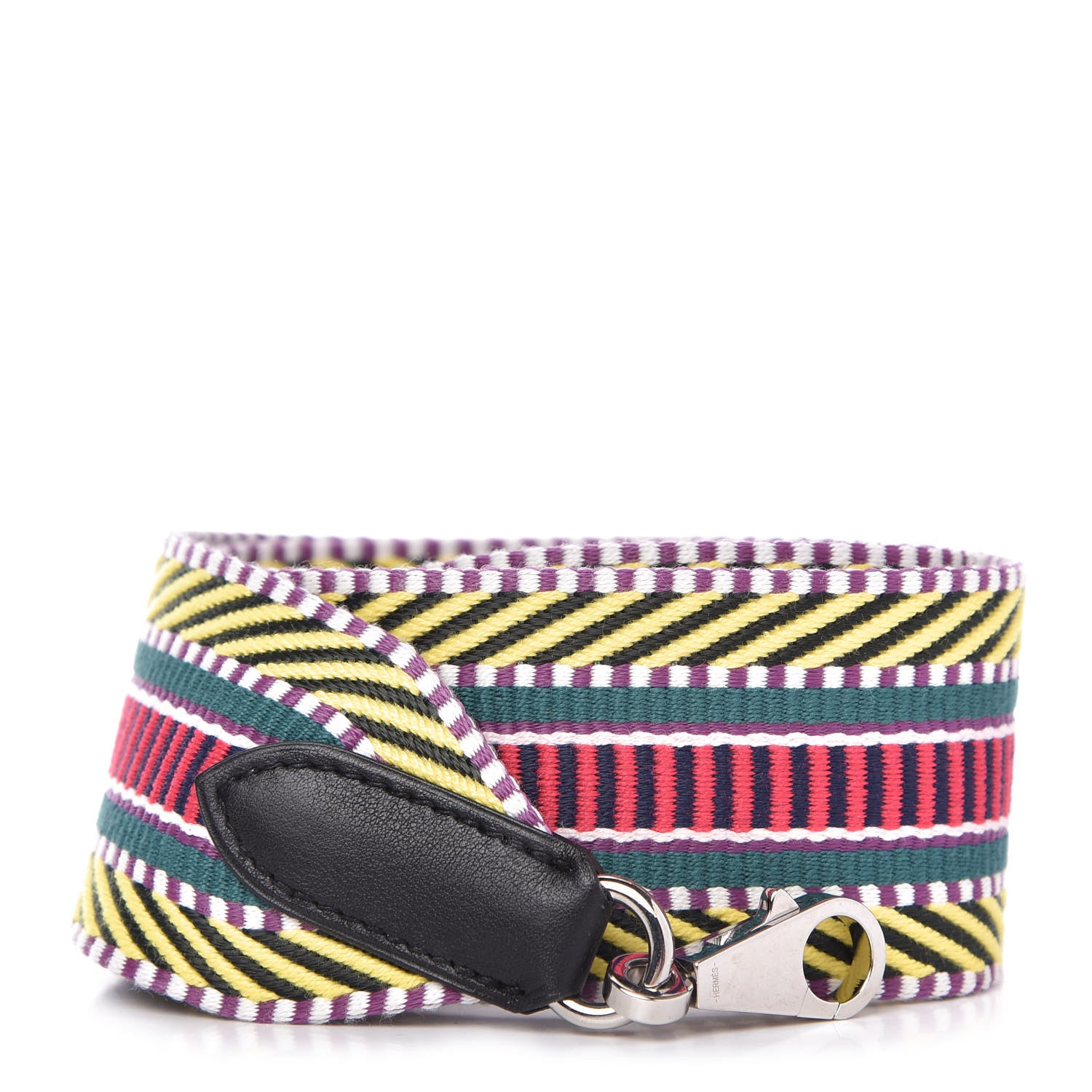 Hermes Toile Swift 50mm Sangle Cavale Shoulder Strap Multicolor Black 1 of 4