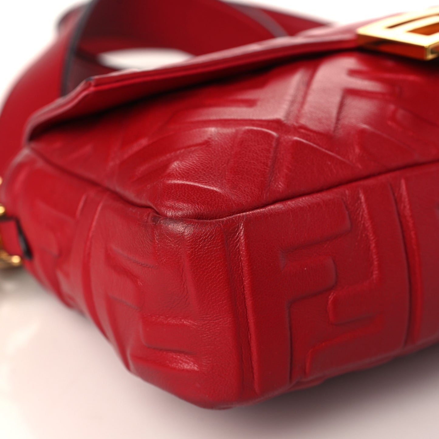 Nappa FF 1974 Embossed Baguette Fragola