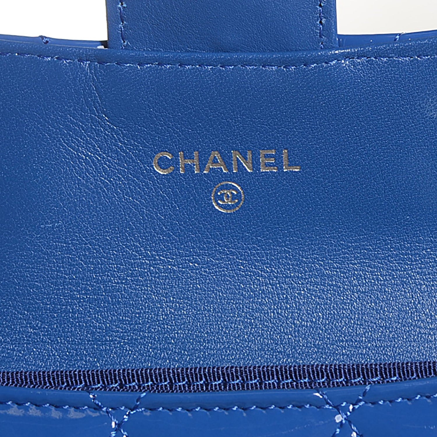 Chanel Patent Quilted Coin Purse Dark Blue 6 of 8
