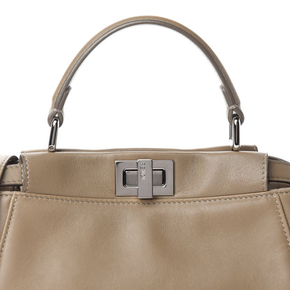 Fendi Nappa Mini Peekaboo Iconic Satchel Tortora 11 of 11