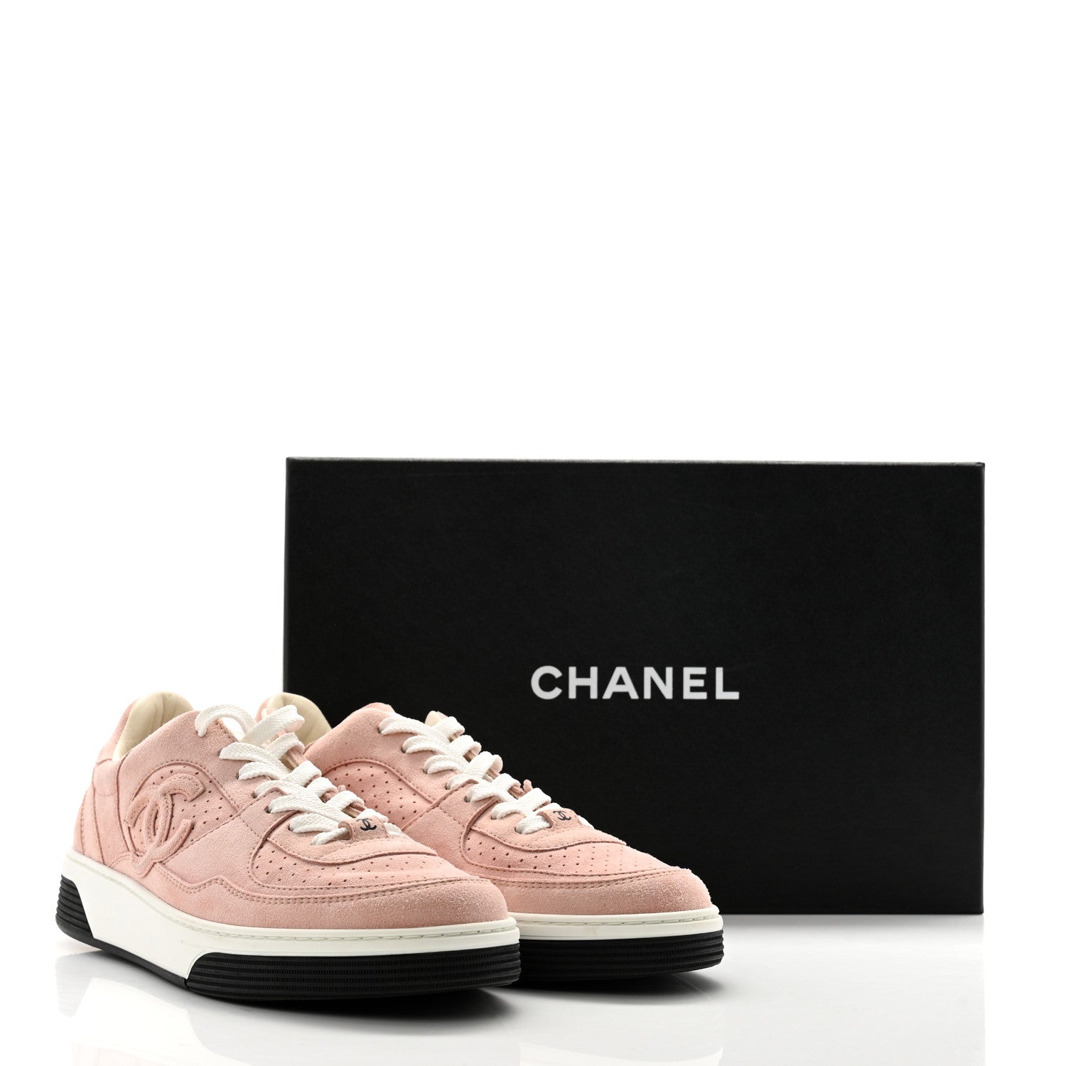 Chanel Suede Womens CC Sneakers 40 Pink 11 of 11