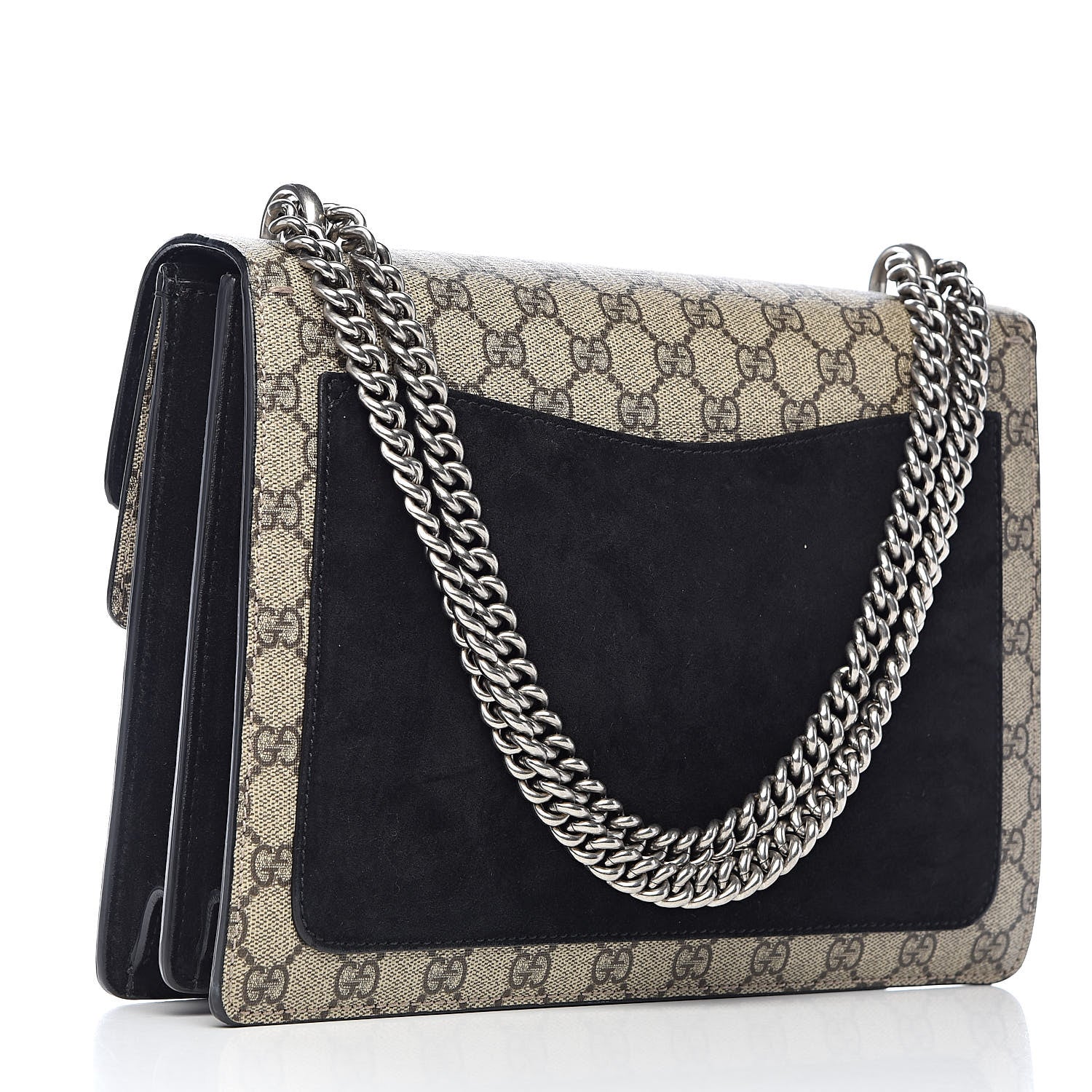 Gucci GG Supreme Monogram Medium Dionysus Shoulder Bag Black 3 of 10