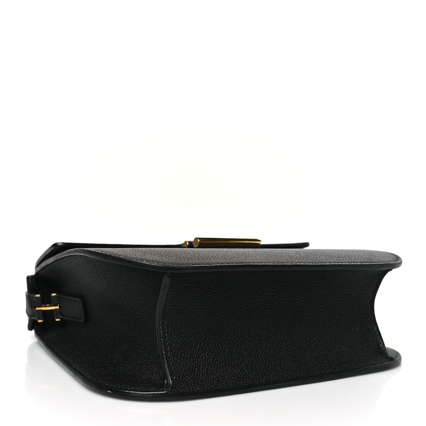 Calfskin Small T Clasp Tara Crossbody Bag Black