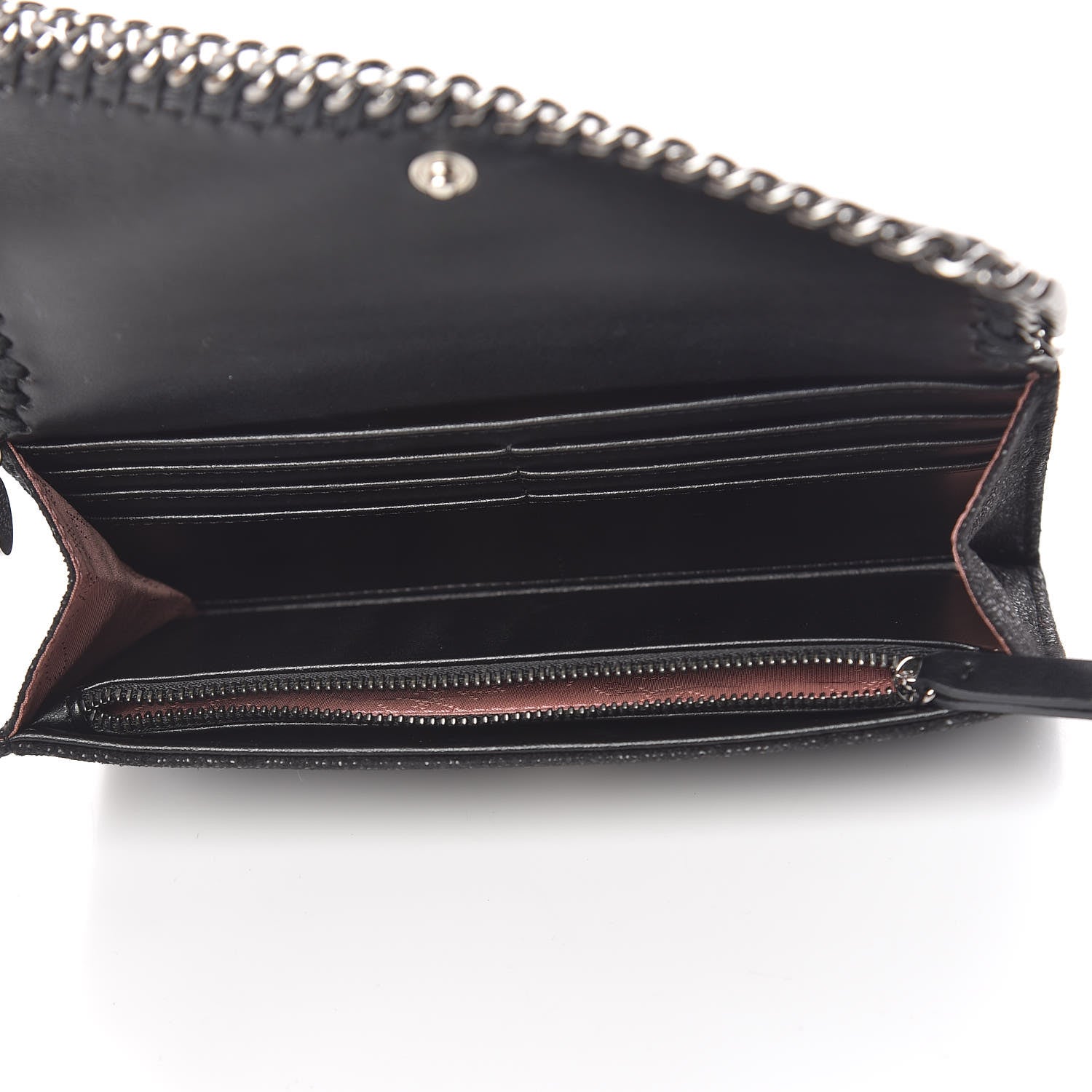 Stella McCartney Shaggy Deer Falabella Flap Wallet Black 5 of 11