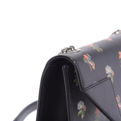 Saint Laurent Calfskin Prairie Flower Printed Mini Betty Black 11 of 12
