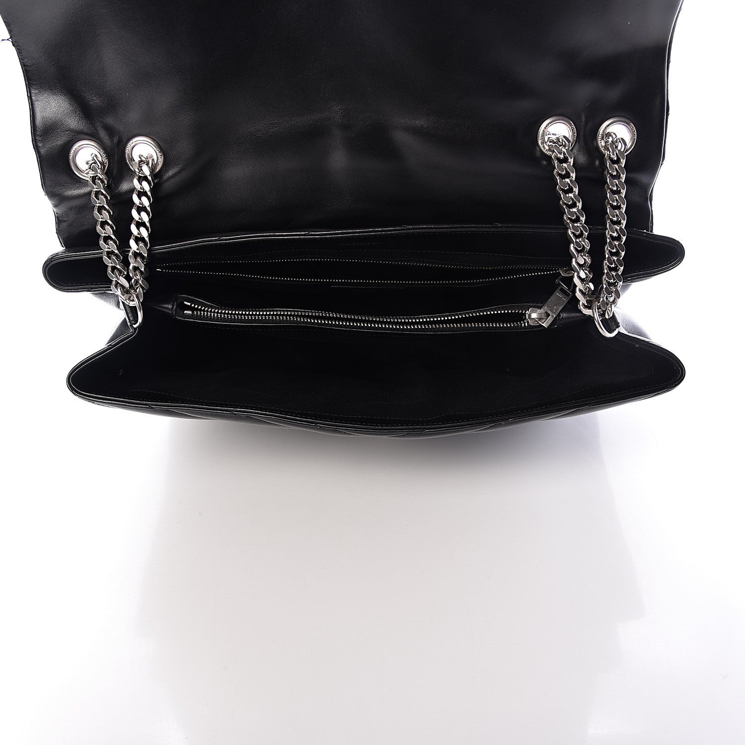 Saint Laurent Calfskin Y Quilted Monogram Large Loulou Chain Satchel Black 5 of 15
