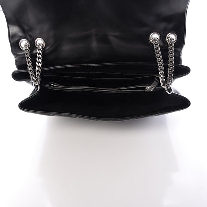 Saint Laurent Calfskin Y Quilted Monogram Large Loulou Chain Satchel Black 5 of 15