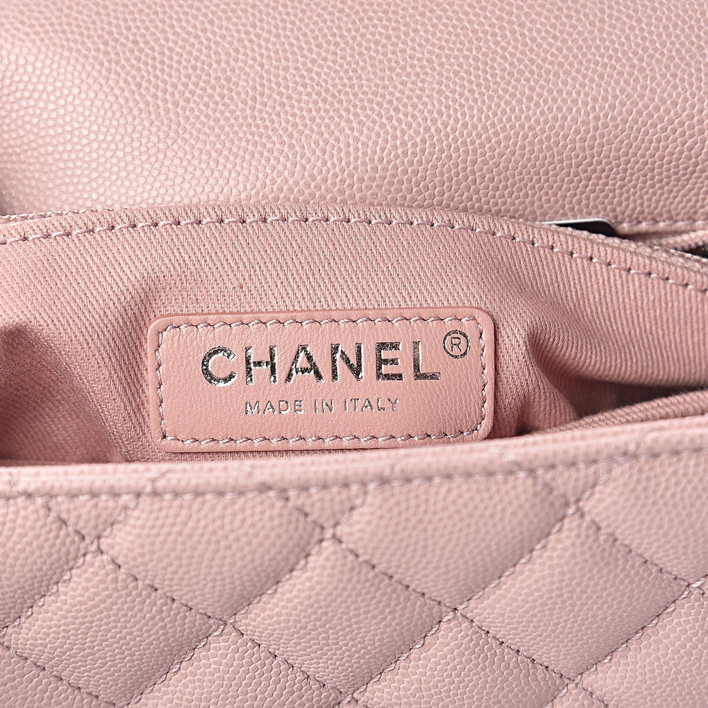 Caviar Quilted Mini Coco Handle Flap Pink