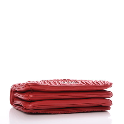 Prada Nappa Gaufre Chain Crossbody Fuoco 4 of 7