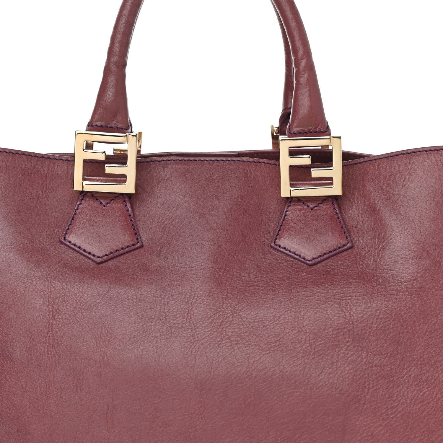 Fendi Vitello Acqua Large Twins Tote Malva 8 of 16