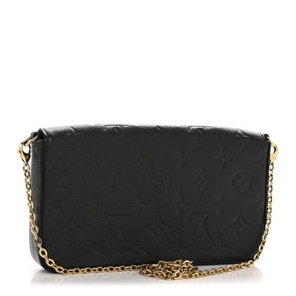 Louis Vuitton Empreinte Pochette Felicie Chain Wallet Black 4 of 12