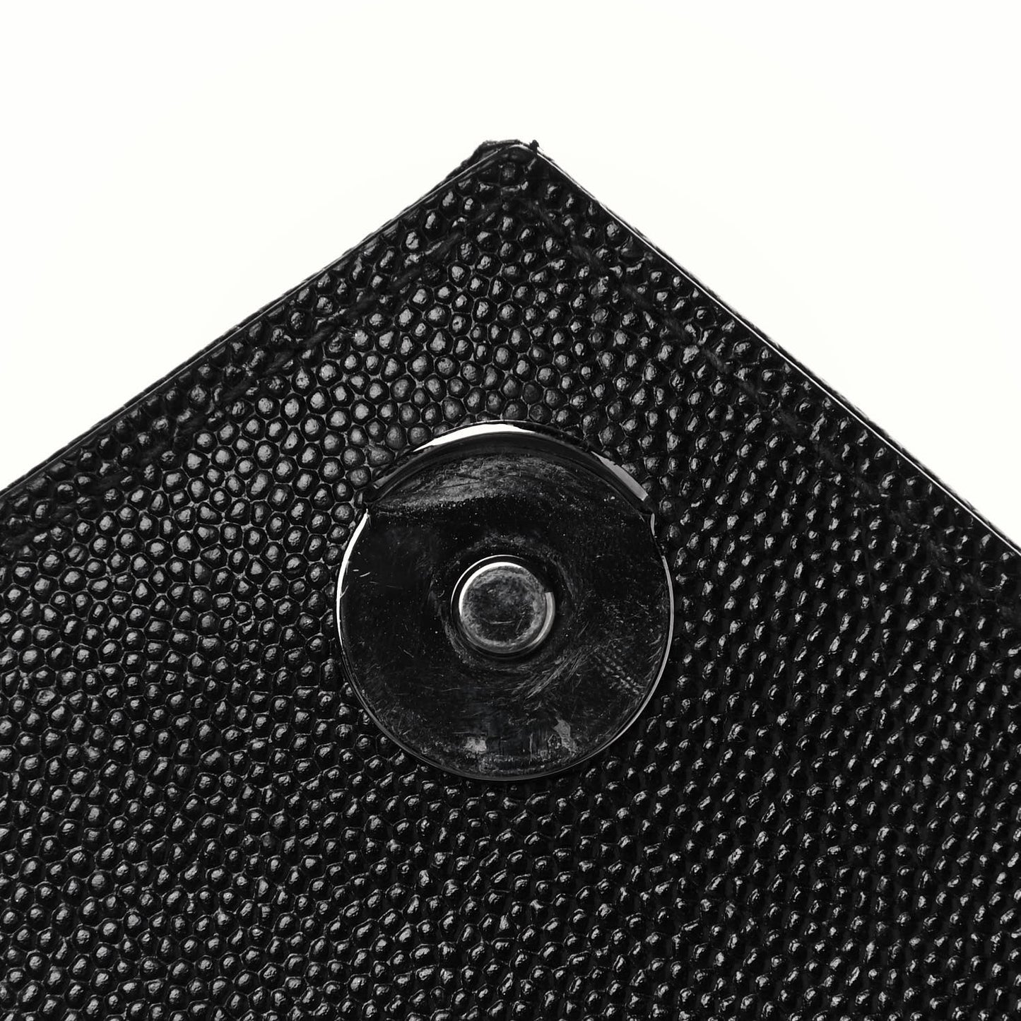 Grain De Poudre Textured Mixed Matelasse Large Triquilt Monogram Monochrome Satchel Black
