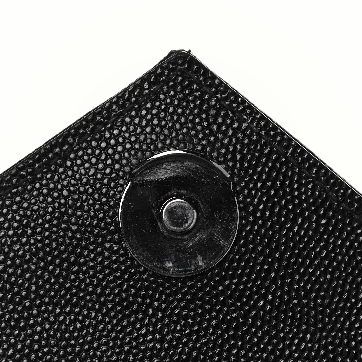 Saint Laurent Grain De Poudre Textured Mixed Matelasse Large Triquilt Monogram Monochrome Satchel Black 11 of 12