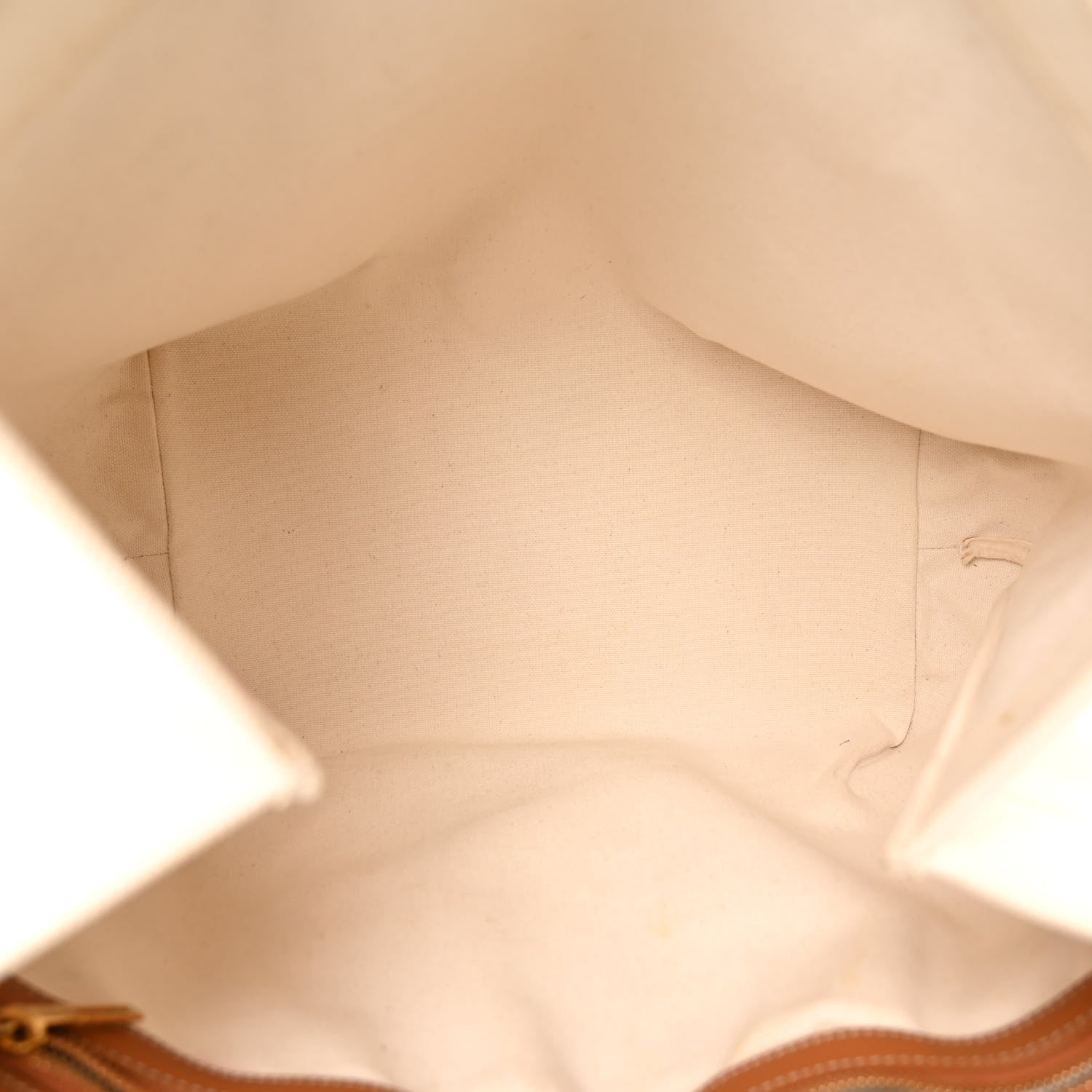 Celine Canvas Calfskin Logo Print Small Horizontal Cabas Natural Tan 5 of 12