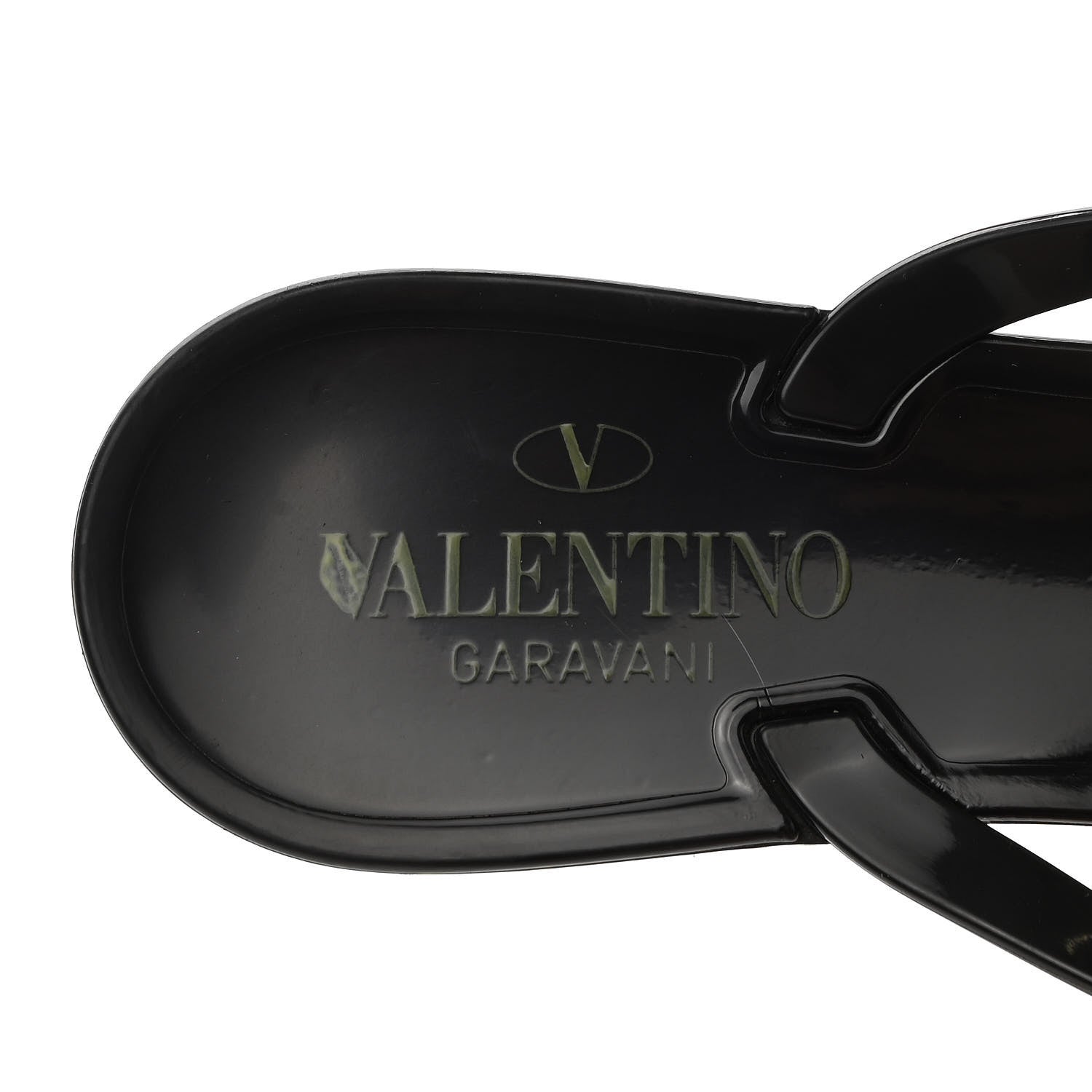 Valentino Garavani PVC Jelly Rockstud Bow Thong Sandals 39 Black 7 of 10