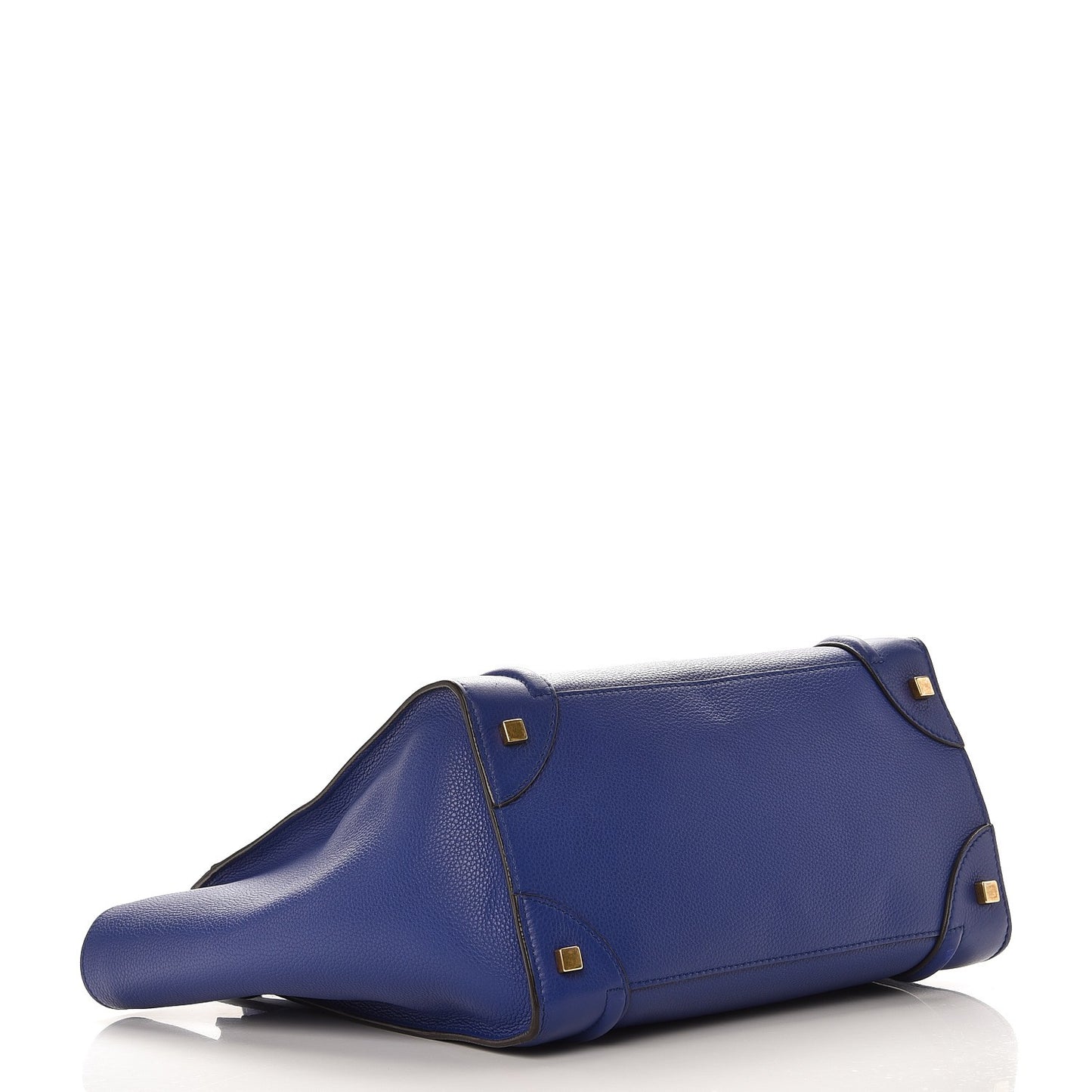 Drummed Calfskin Mini Luggage Indigo