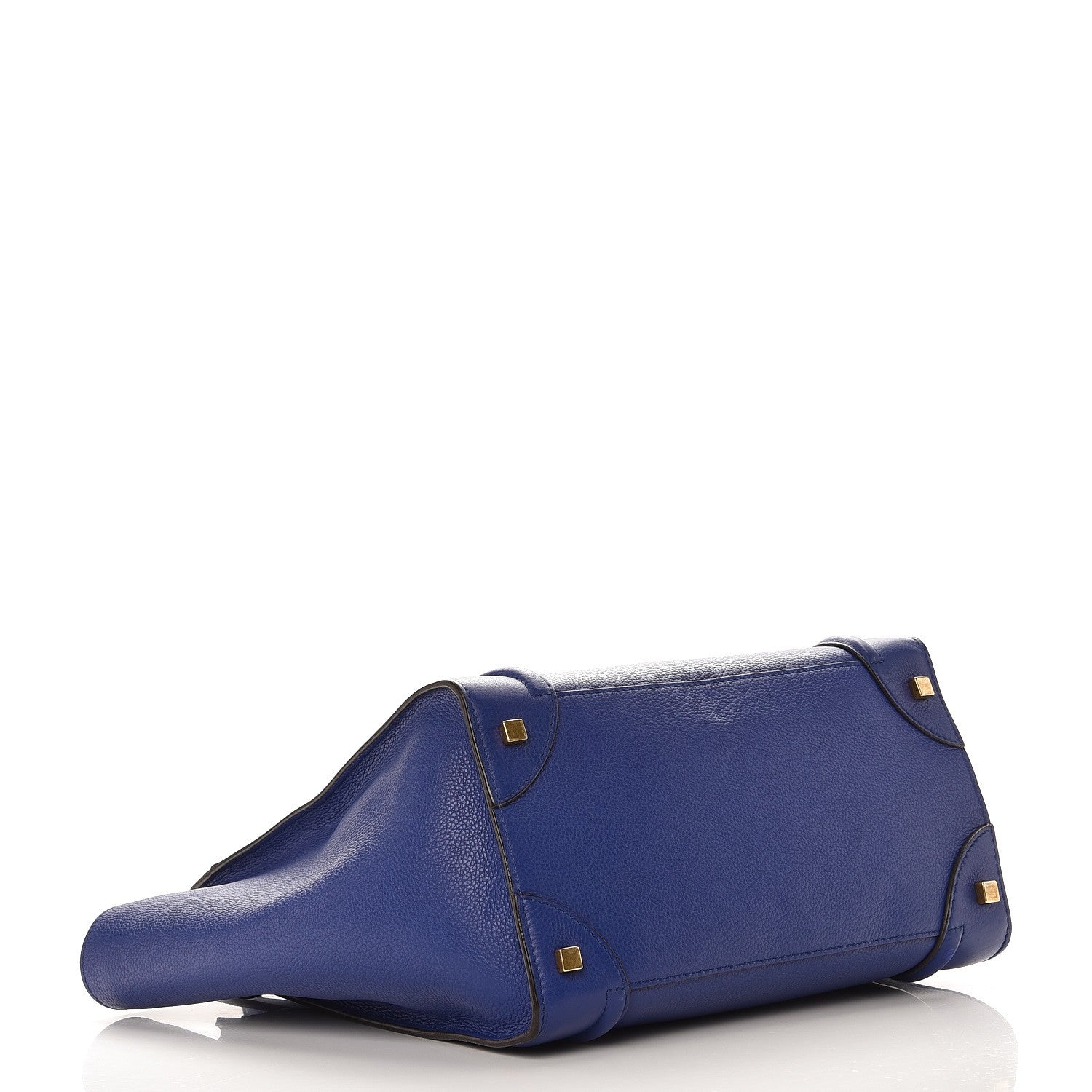 Celine Drummed Calfskin Mini Luggage Indigo 4 of 11