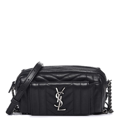 Saint Laurent Lambskin Matelasse Monogram East West Rider Bag Black 1 of 7