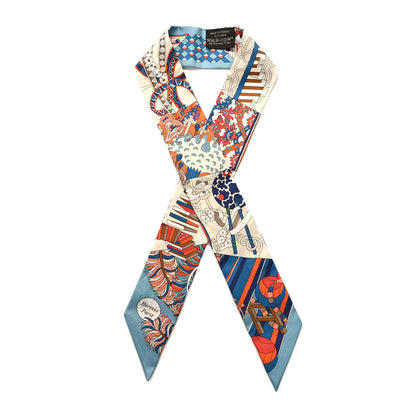 Hermes Silk De l'Ombrelle Aux Duels Twilly Bleu 1 of 3