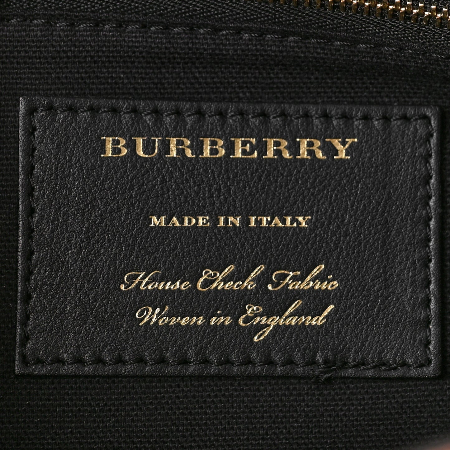 Grainy Calfskin House Check Large Banner Tote Tan