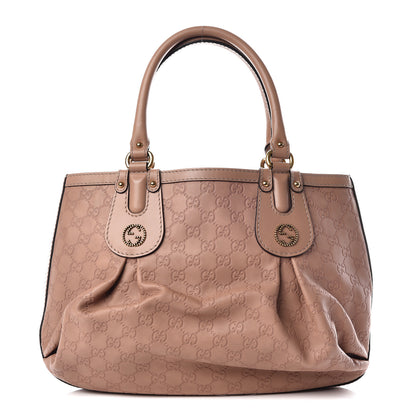 Gucci Guccissima Medium Scarlett Stud Tote Dusty Rose 1 of 9