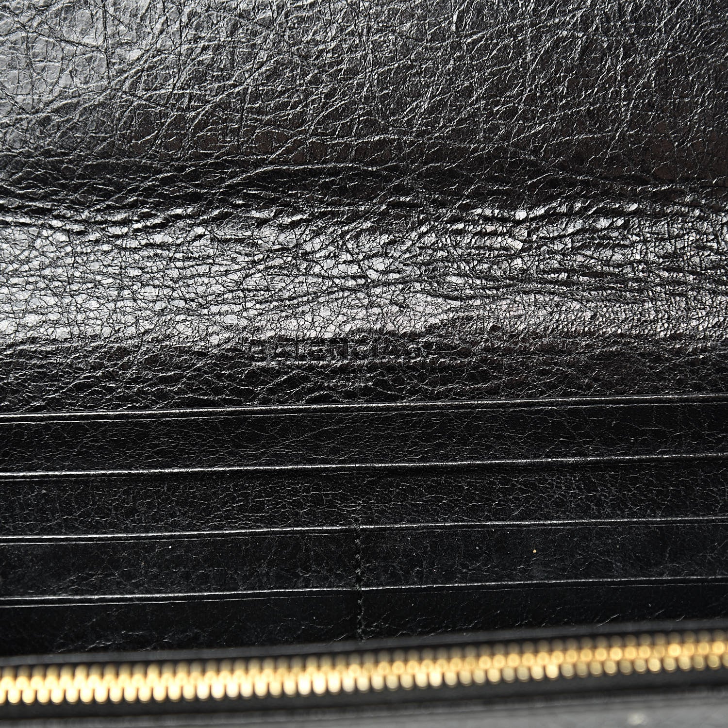 Balenciaga Agneau Giant 12 Gold Hardware Money Wallet Black 6 of 11