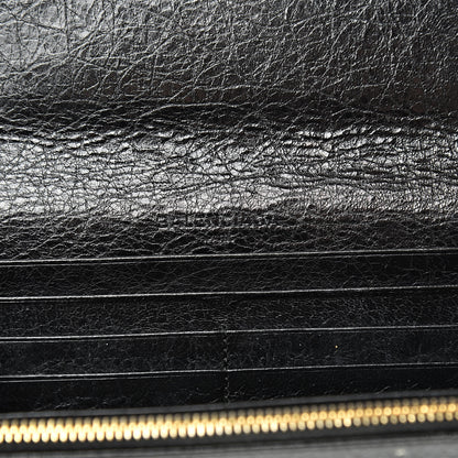 Balenciaga Agneau Giant 12 Gold Hardware Money Wallet Black 6 of 11
