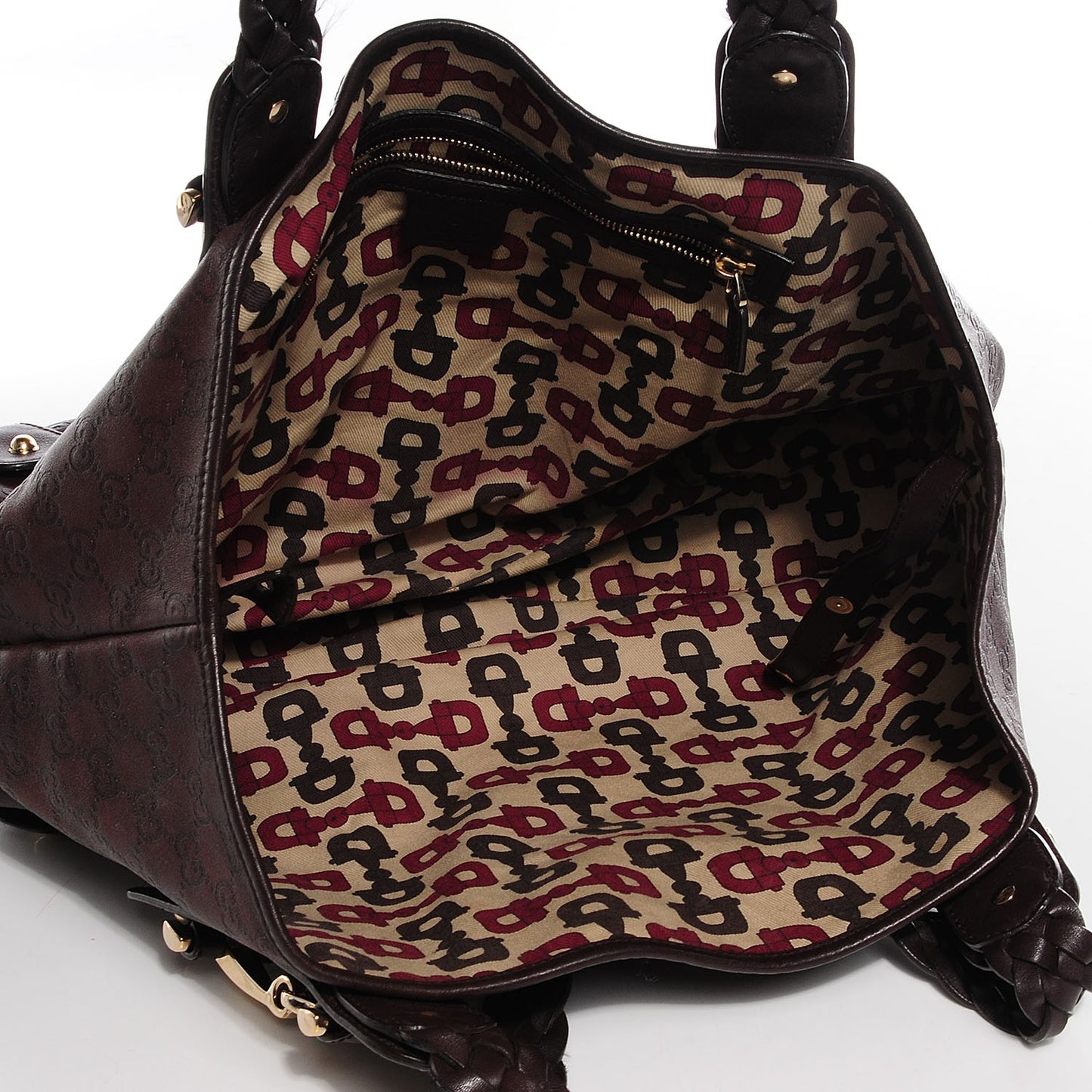 Guccissima Medium Pelham Shoulder Bag Chocolate Brown