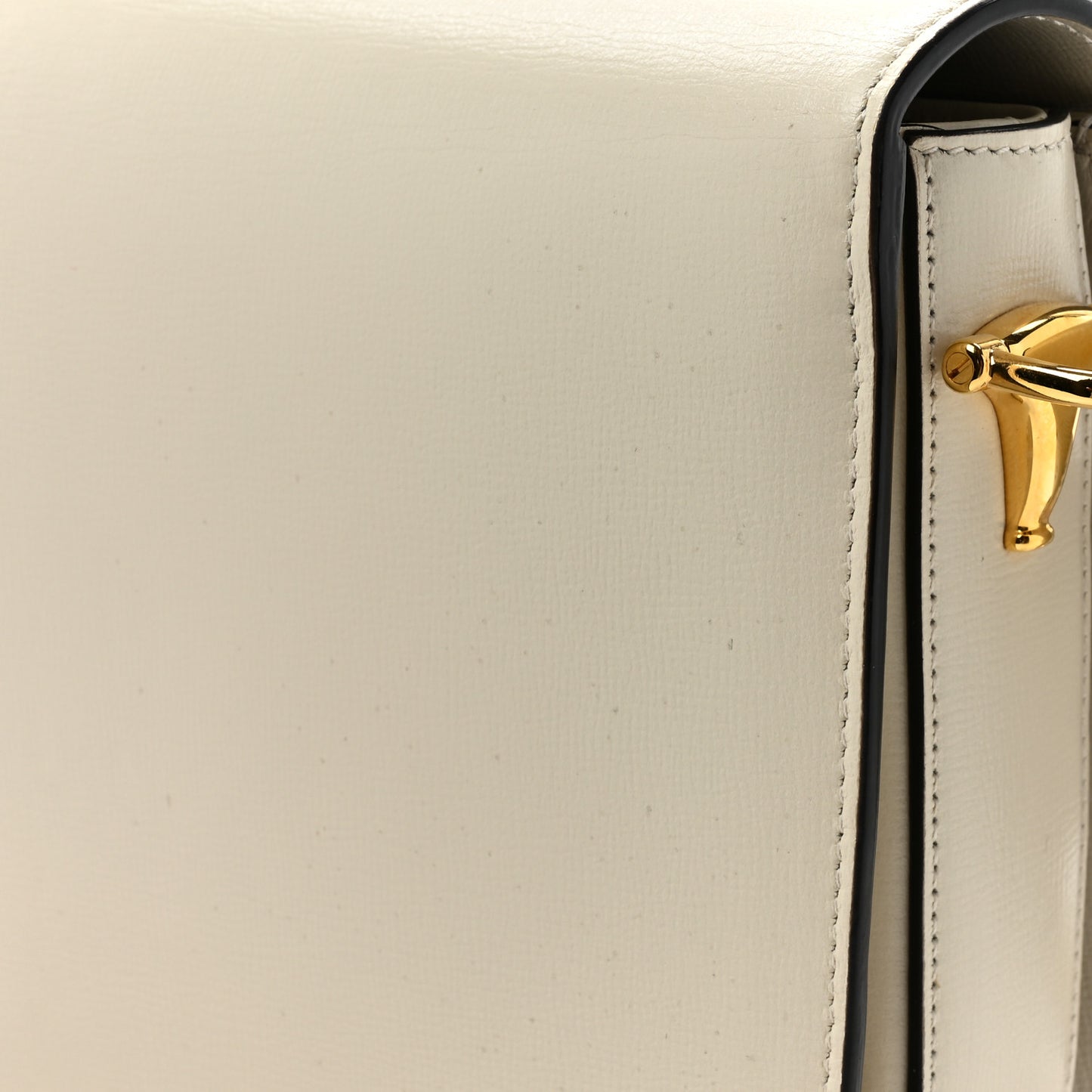 Azalea Calfskin Horsebit 1955 Shoulder Bag Mystic White