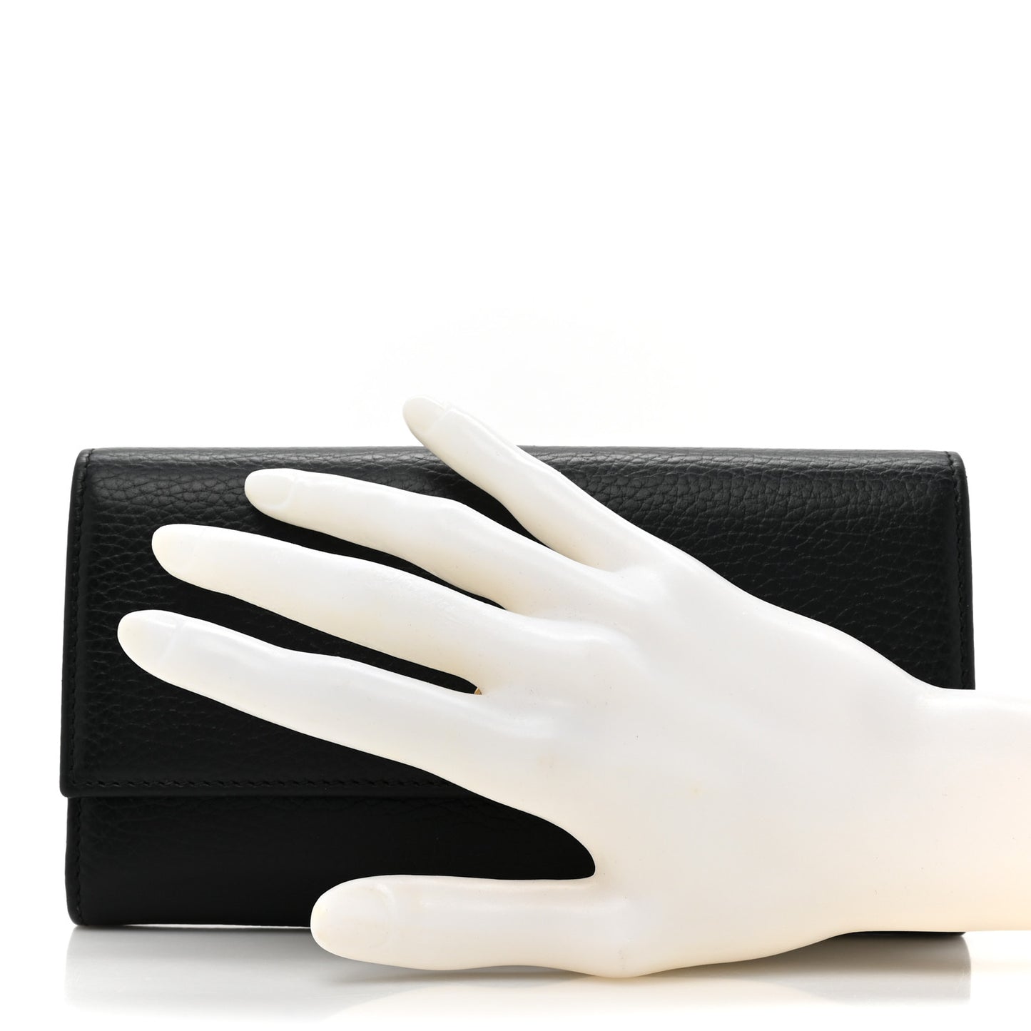 Dollar Calfskin GG Marmont Continental Wallet Black