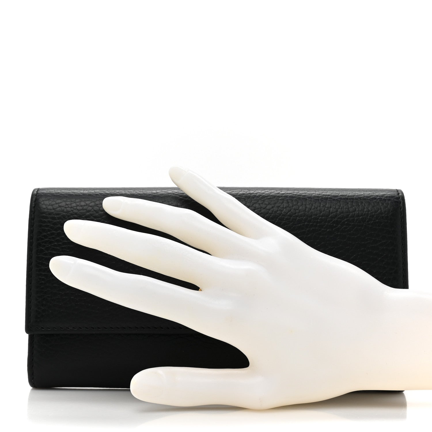Gucci Dollar Calfskin GG Marmont Continental Wallet Black 2 of 12
